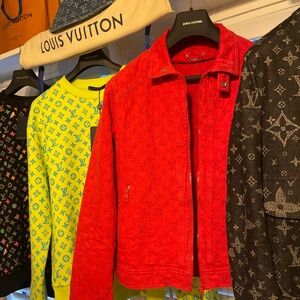 Louis Vuitton Virgil Abloh monogram Red denim Jacket